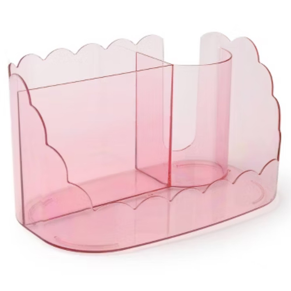 Plastic Clear Makeup Cosmetics Organizer storage - NWTS PINK OR CLEAR WHITE